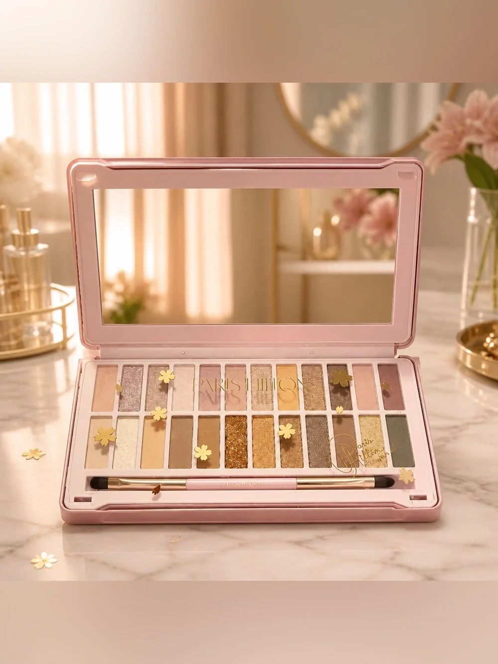 Paris Hilton Glowing Dream 24-Piece Eyeshadow Palette New
